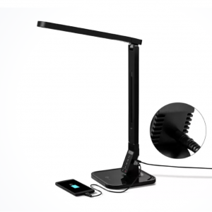 TaoTronics TT-DL01 LED Desk Lamp with USB Charging Port - Black