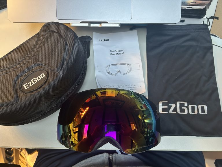 EZGOO SKI BRILLE GOGGLES BLACK